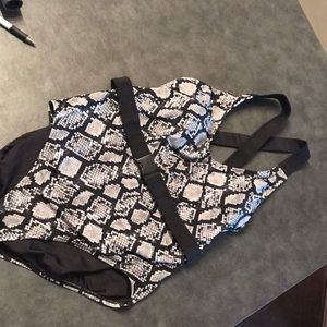 Michael Kors snakeskin print swimsuit